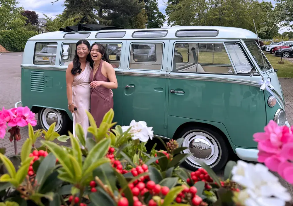 Gallery Image of a vintage VW camper van on a wedding day