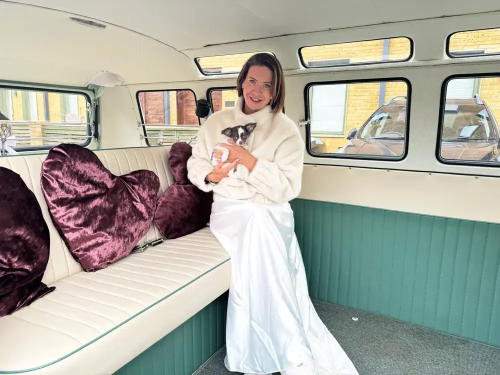 Gallery Image of a vintage VW camper van on a wedding day
